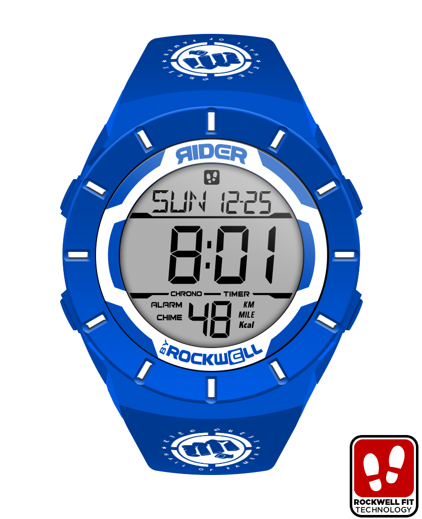 Coliseum Fit™ Blue/White Digital Watch Tito Ortiz Edition Rockwell Time