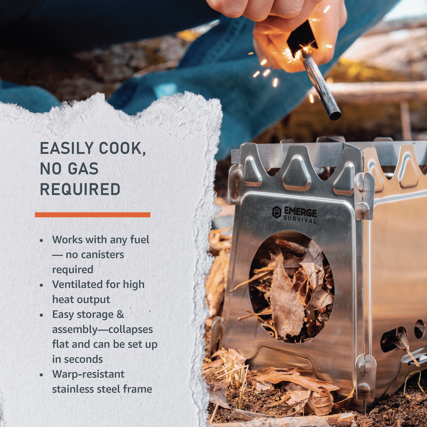 Collapsible Mini Stove Foldable Survival Stove Emerge