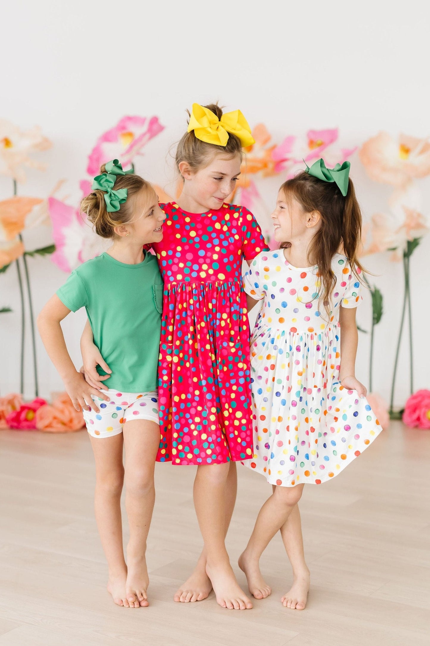 Colorful Dots Twirl Dress S/S Pocket Dress Mila & Rose
