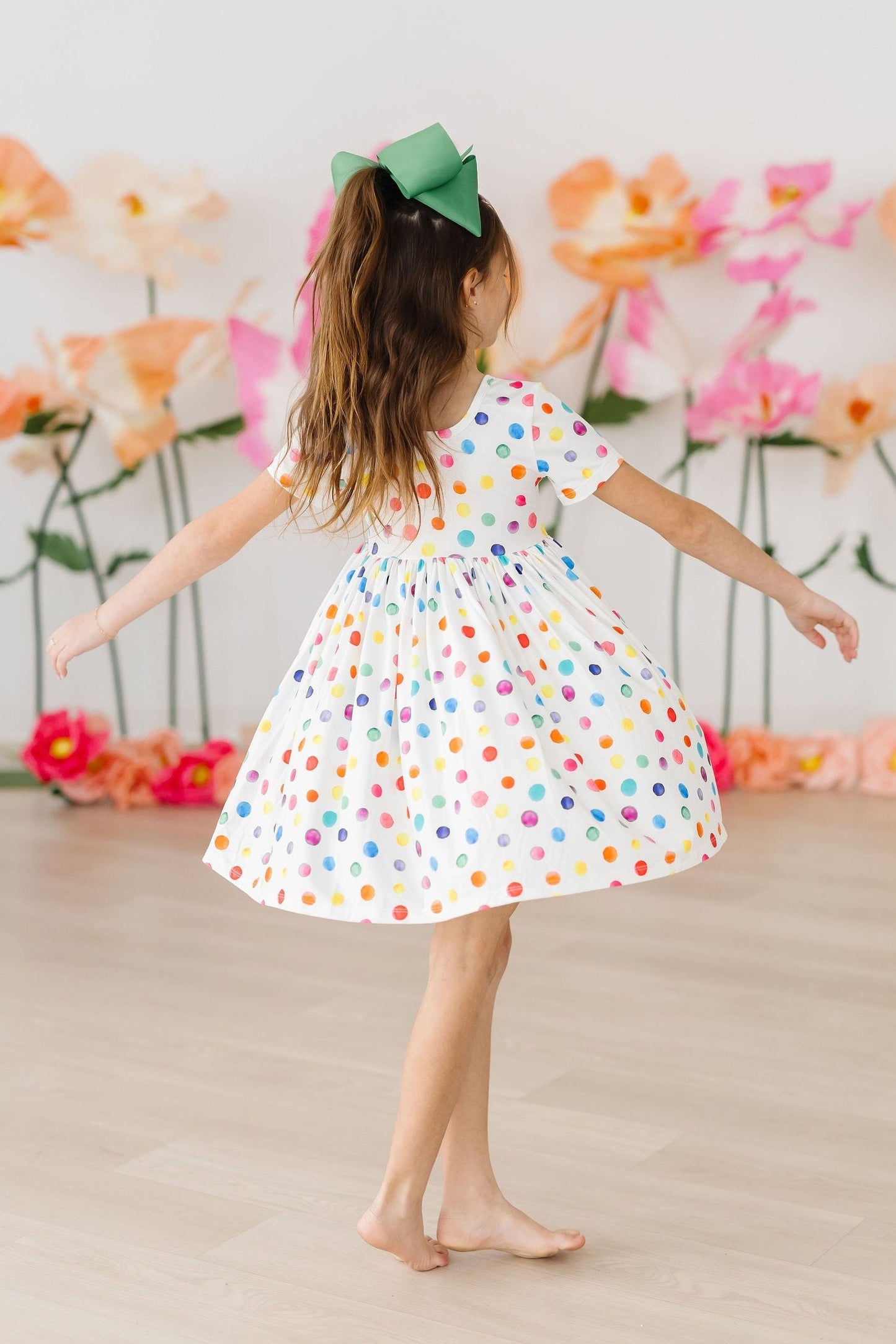 Colorful Dots Twirl Dress S/S Pocket Dress Mila & Rose
