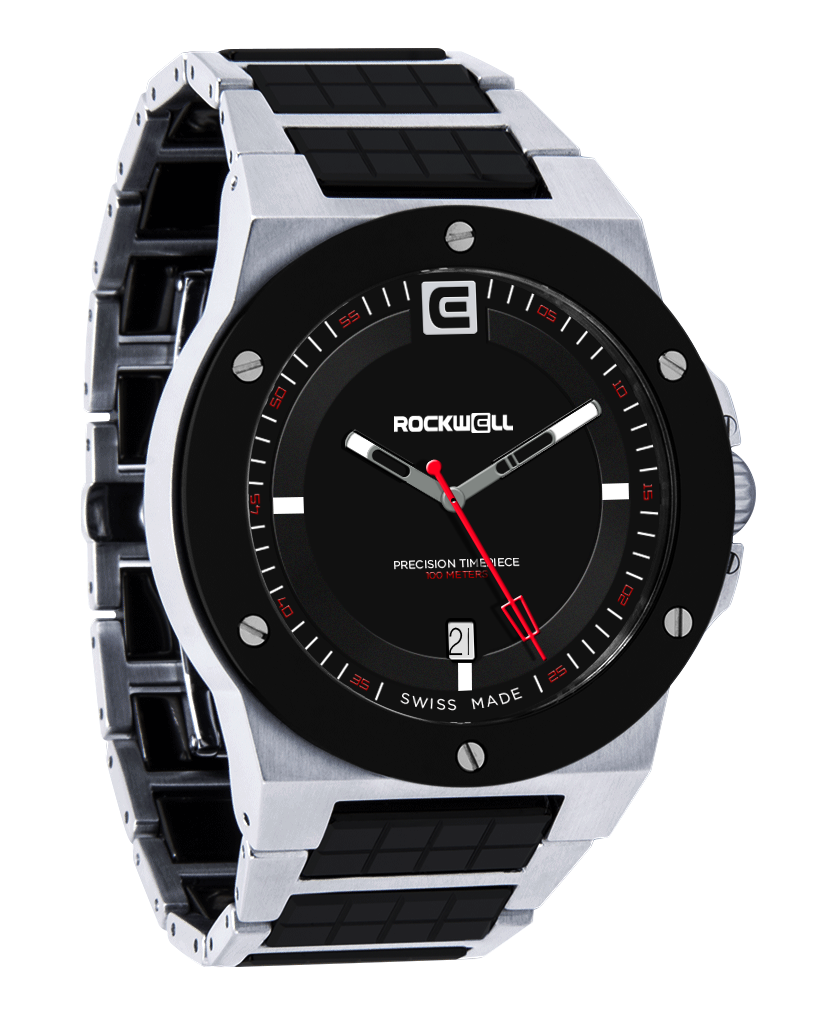 Commander Elite Silver Black Ceramic Watch Tier 2 Edition Rockwell