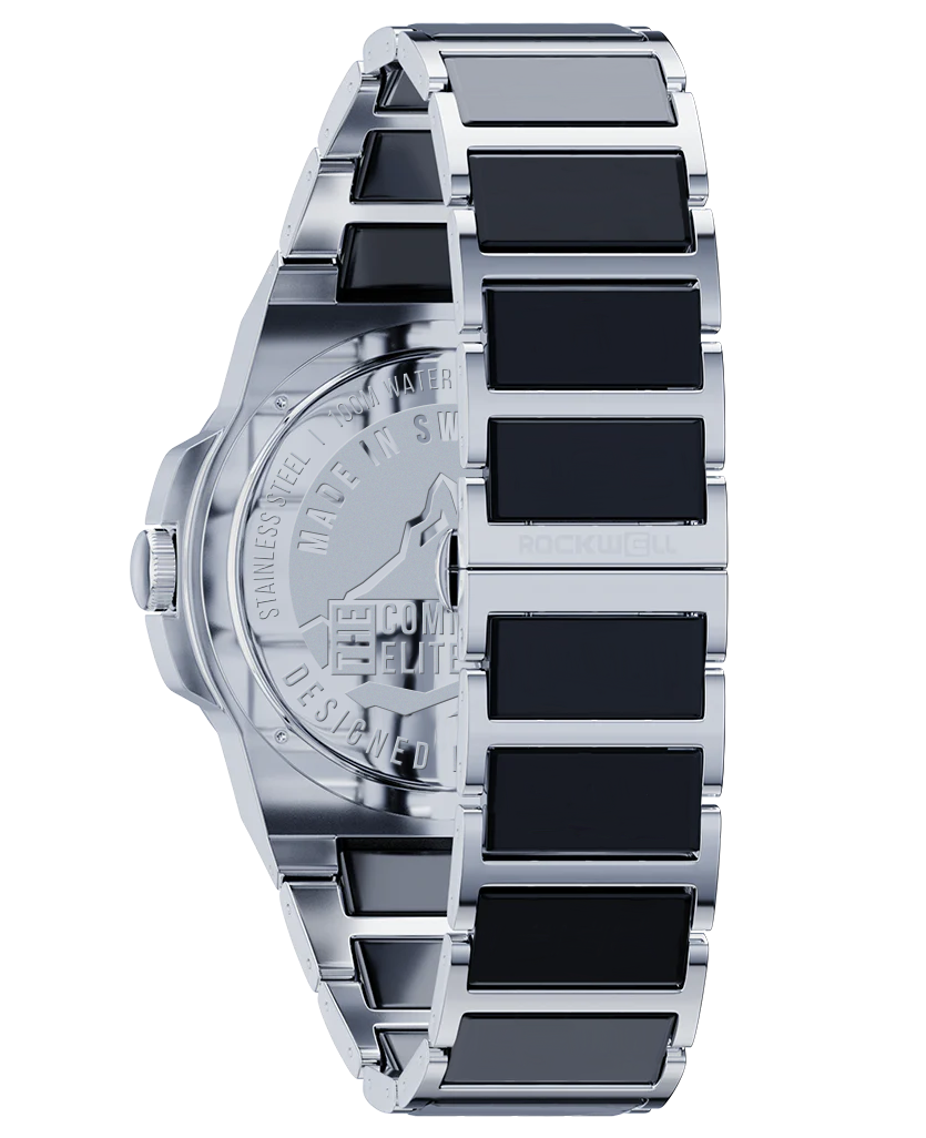 Commander Elite Silver Black Ceramic Tier 3 Edition Watch Rockwell