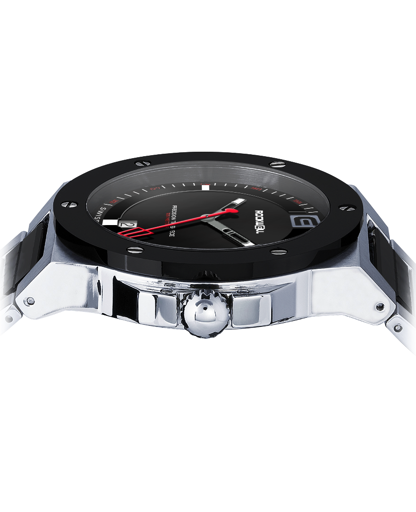 Commander Elite Silver Black Ceramic Watch Tier 2 Edition Rockwell