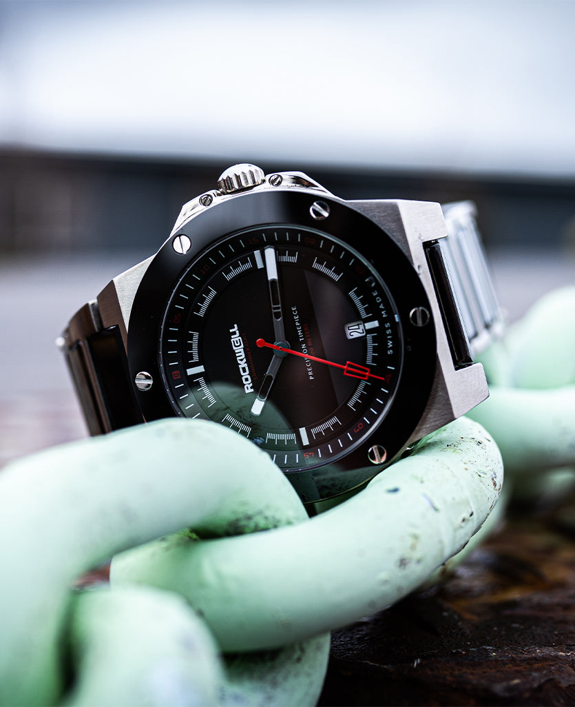 Commander Elite Silver Black Ceramic Tier 3 Edition Watch Rockwell