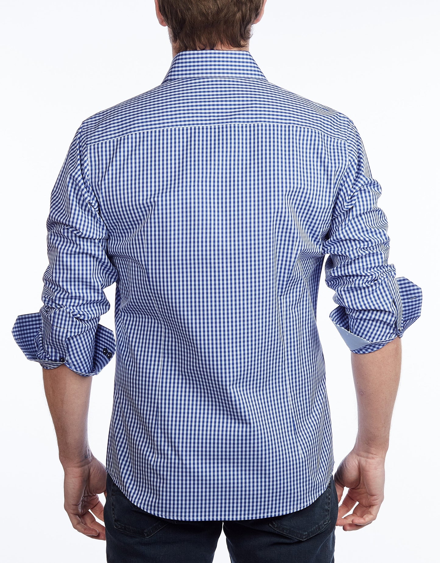 Contrast Collar Button-Up Shirt  -  Contemporary Fit - Contrast trimming - final sale - Size Small