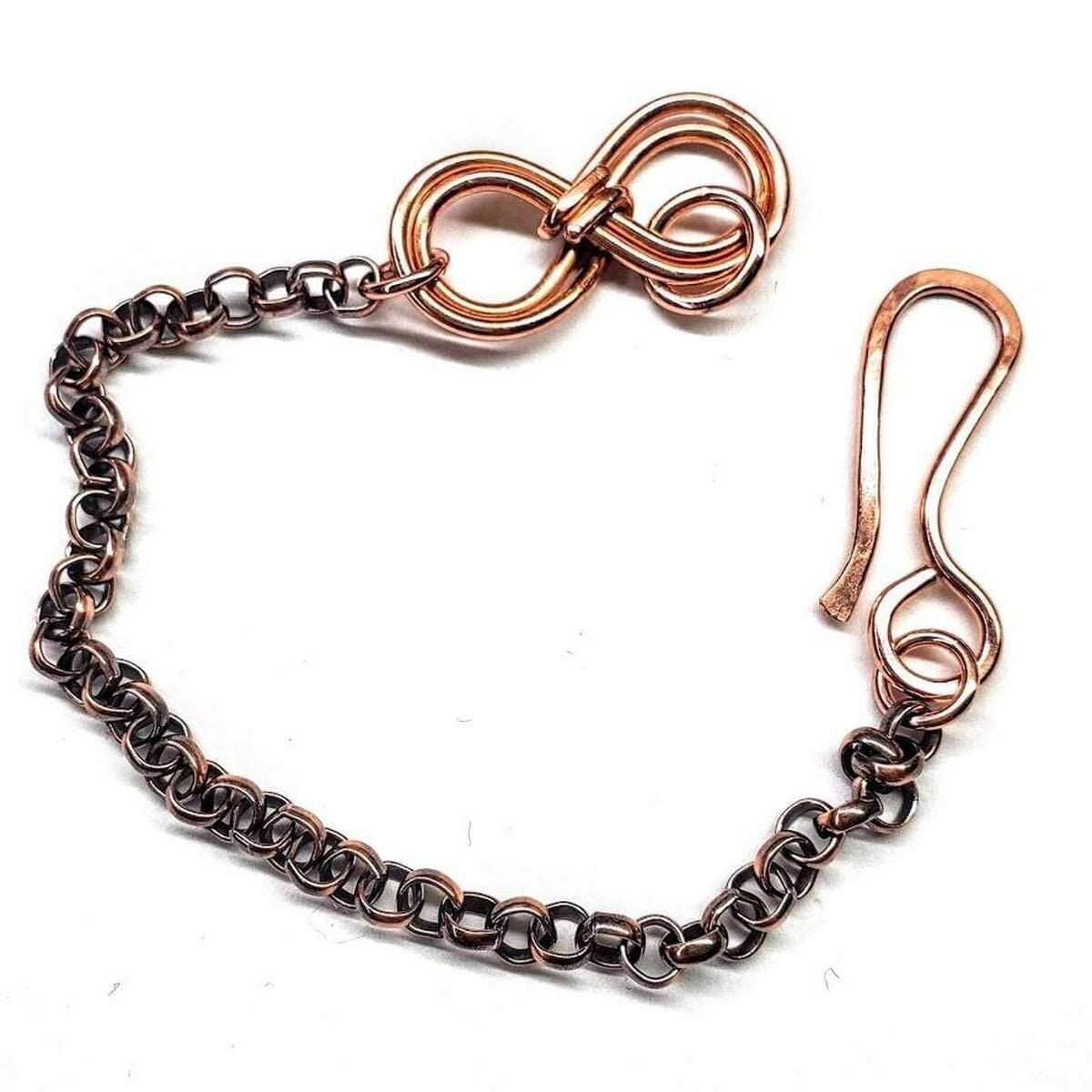 Copper Double Infinity Chain Bracelet Sculpted Copper Wire by Alexa Martha
