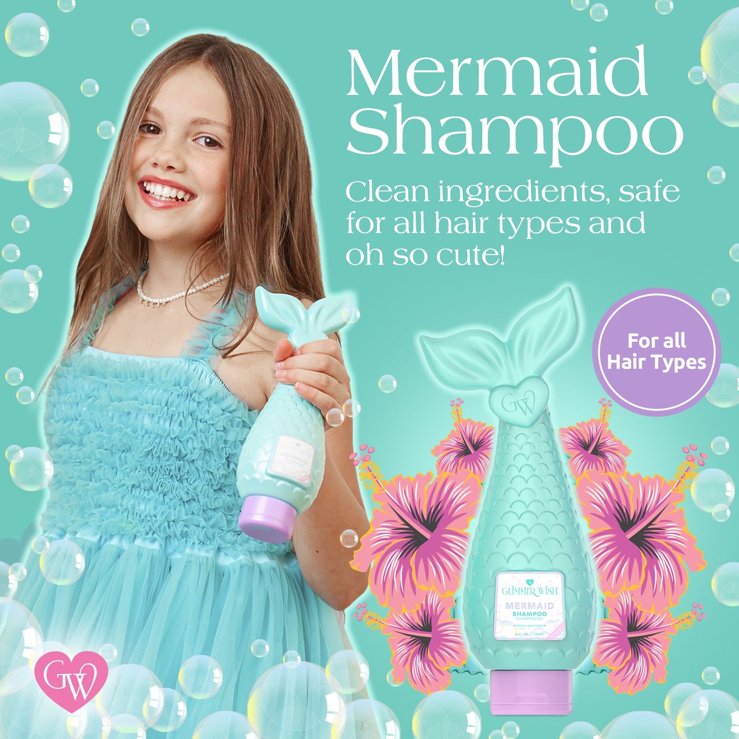 Mermaid Coconut Derived Foaming Shampoo Glimmer Wish
