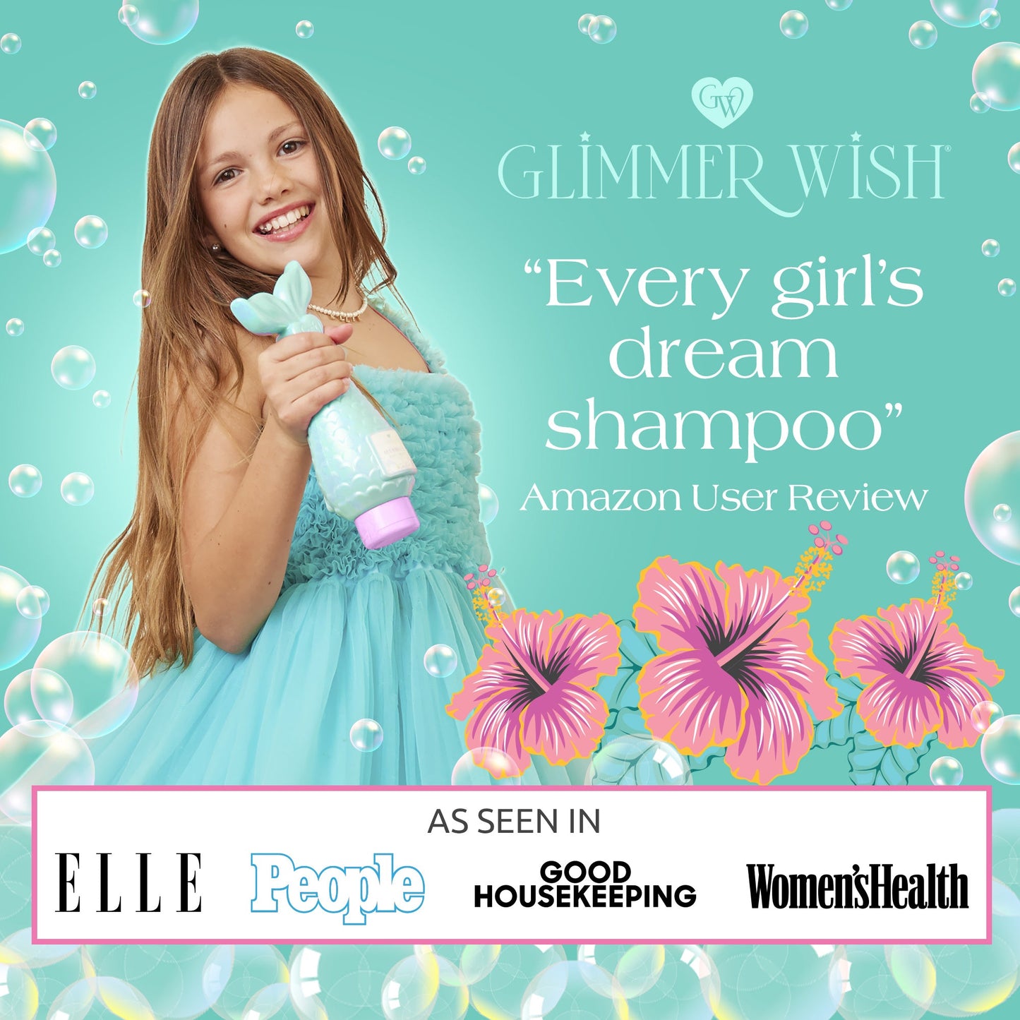 Mermaid Coconut Derived Foaming Shampoo Glimmer Wish
