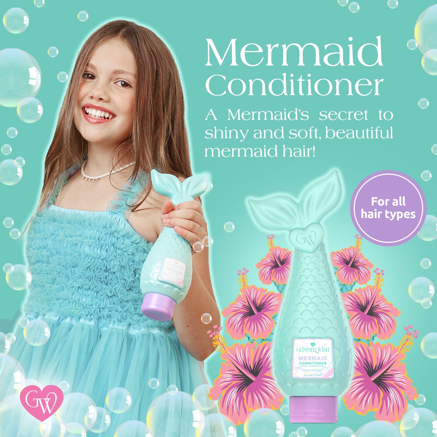 Mermaid Conditioner Coconut Macadamia Hair Conditioner Glimmer Wish