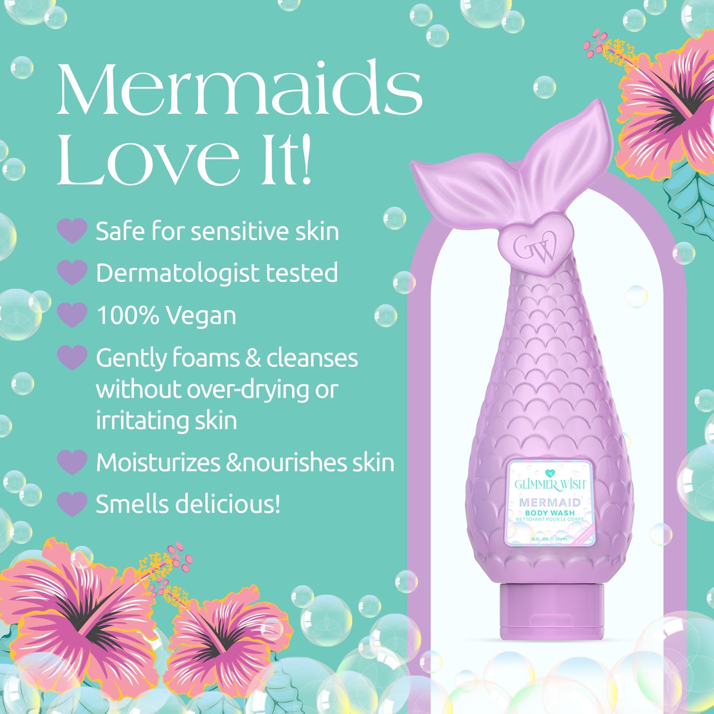 Mermaid Hair and Body Essentials Hair and Body Care Set Glimmer Wish