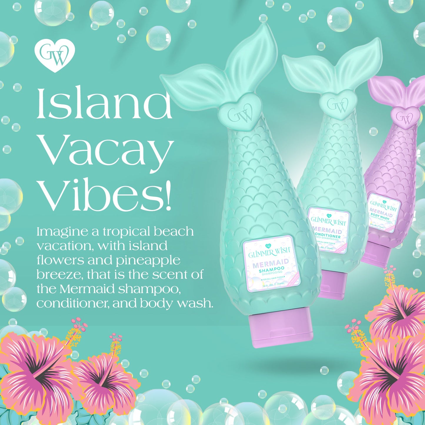 Mermaid Hair and Body Essentials Hair and Body Care Set Glimmer Wish