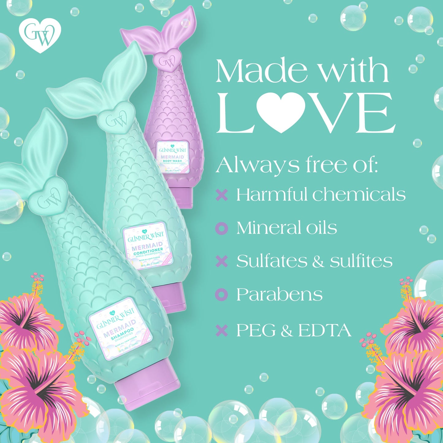 Mermaid Hair and Body Essentials Hair and Body Care Set Glimmer Wish