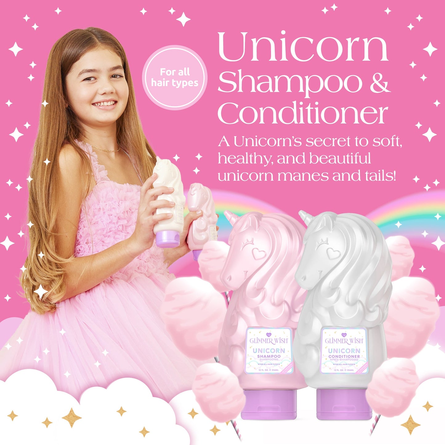 Unicorn Hair Care Duo Glimmer Wish Shampoo and Conditioner