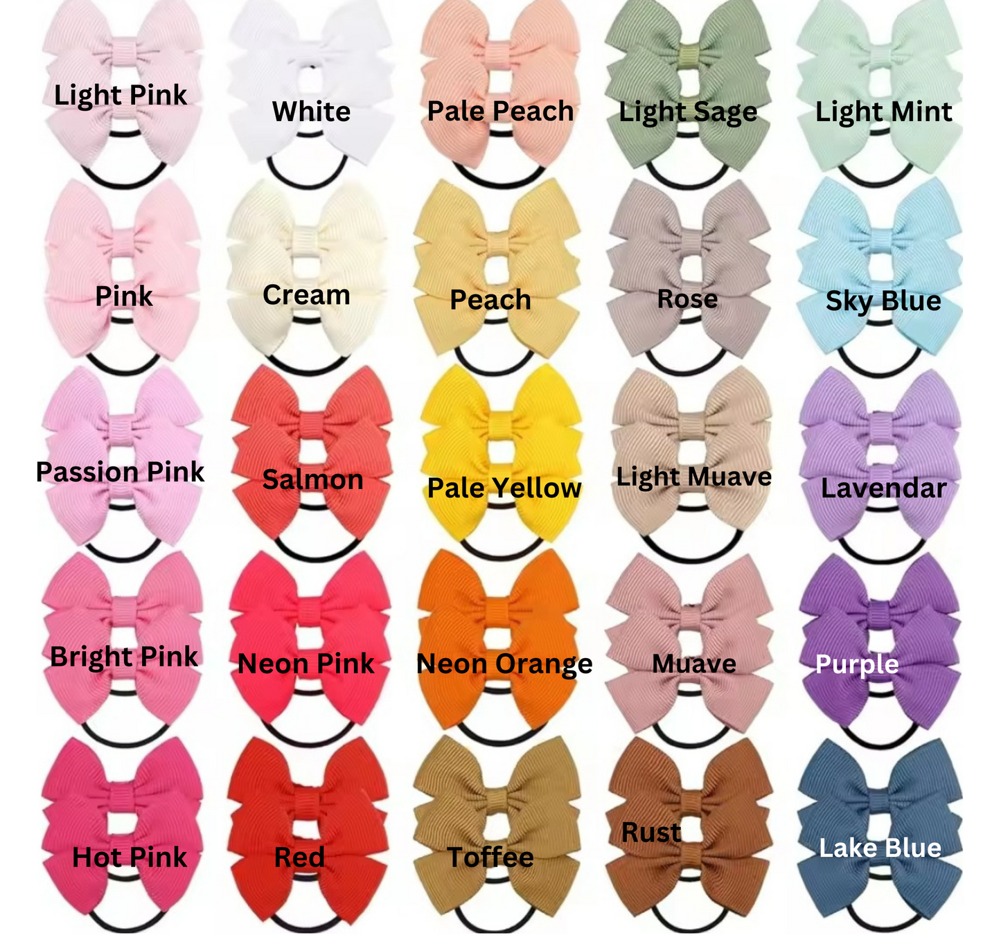 Mini Elastic Hair Bows Mini Size Hair Accessories Country Chic Baby Co