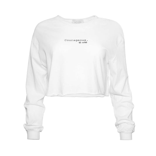 Courageous Cropped Top Cotton Long Sleeve Cropped Top ADIBA