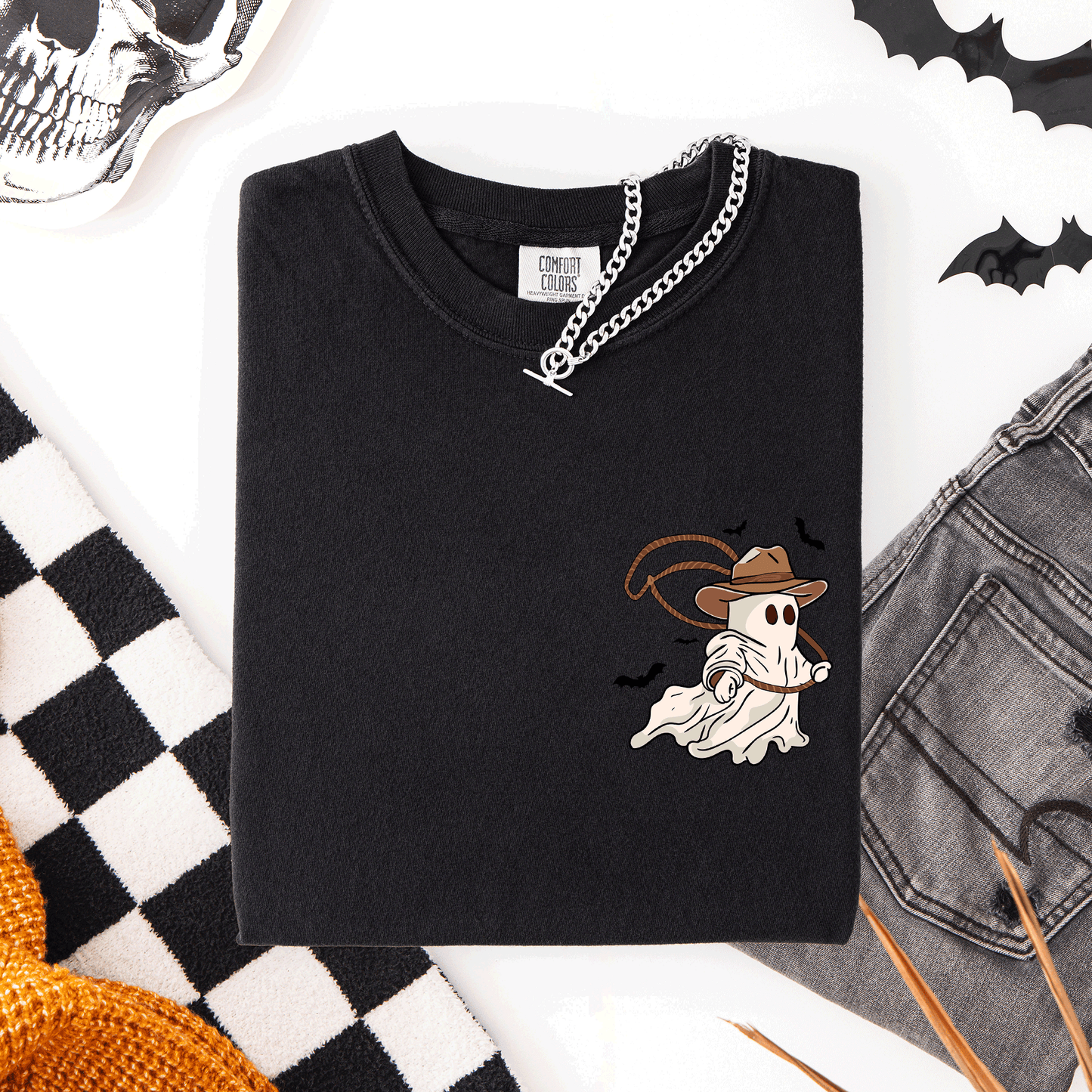 Cowboy Ghost Lasso Pocket Comfort Colors T-Shirt Refinery Number One