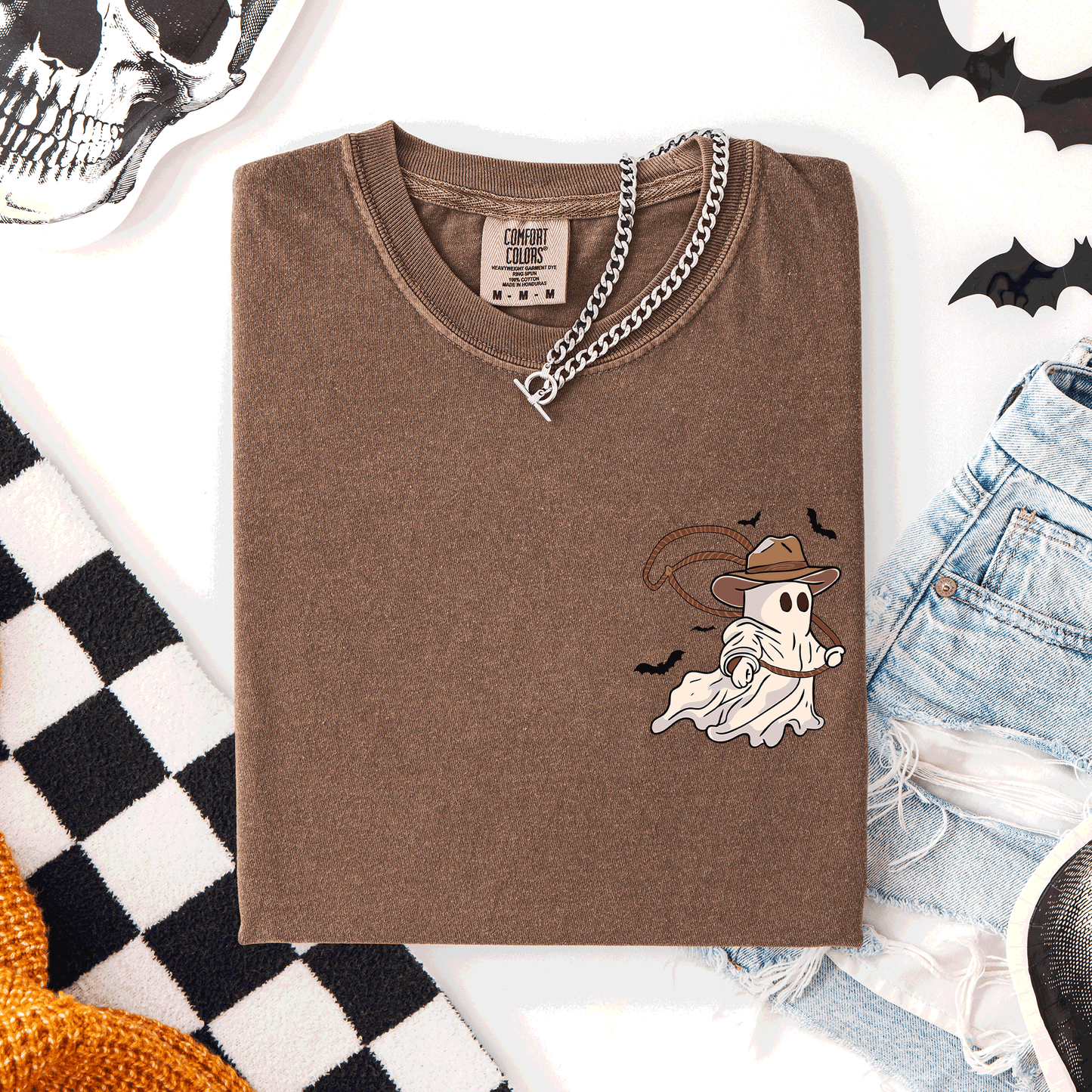 Cowboy Ghost Lasso Pocket Comfort Colors T-Shirt Refinery Number One
