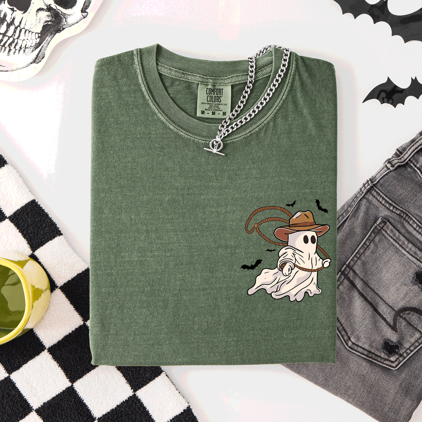 Cowboy Ghost Lasso Pocket Comfort Colors T-Shirt Refinery Number One