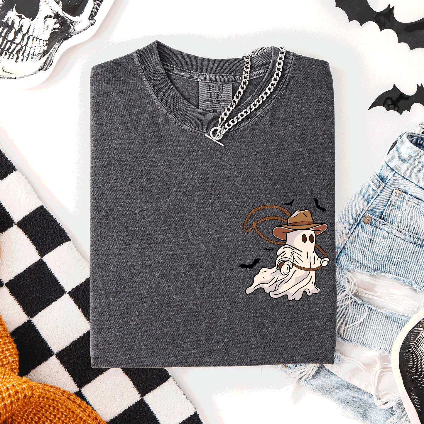 Cowboy Ghost Lasso Pocket Comfort Colors T-Shirt Refinery Number One
