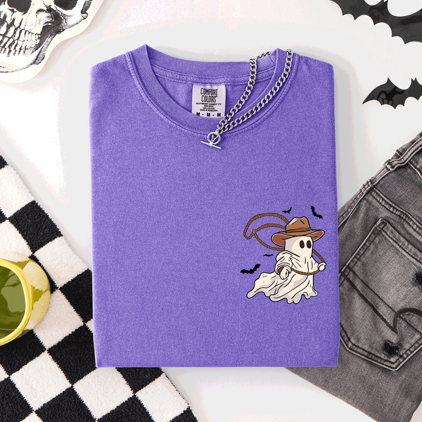 Cowboy Ghost Lasso Pocket Comfort Colors T-Shirt Refinery Number One