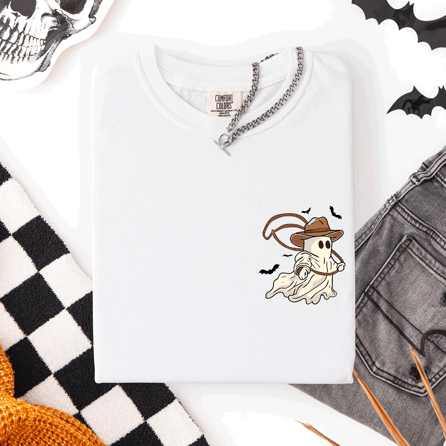 Cowboy Ghost Lasso Pocket Comfort Colors T-Shirt Refinery Number One