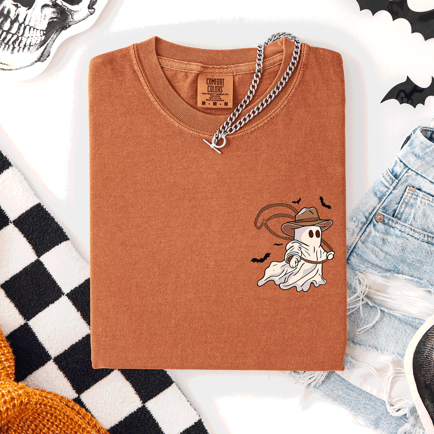 Cowboy Ghost Lasso Pocket Comfort Colors T-Shirt Refinery Number One