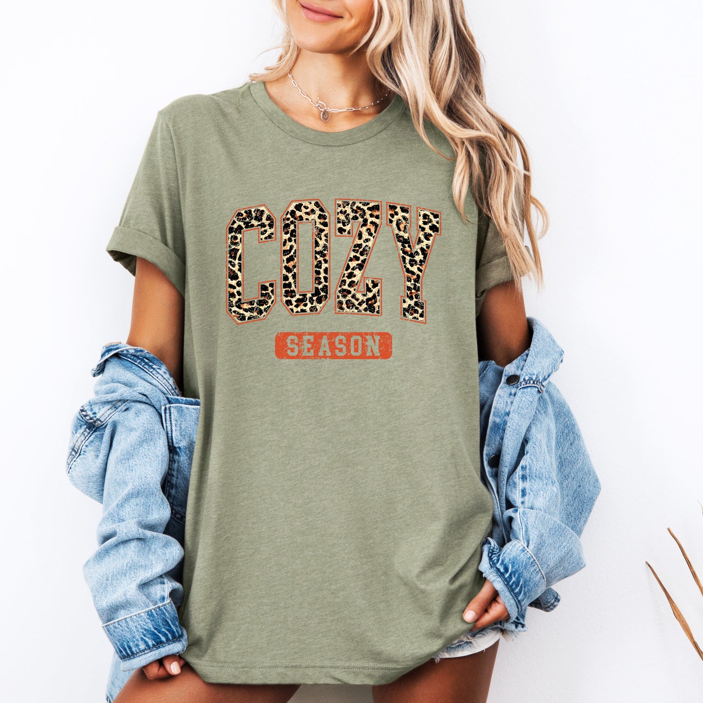 Cozy Season Leopard Print T-shirt Refinery Number One
