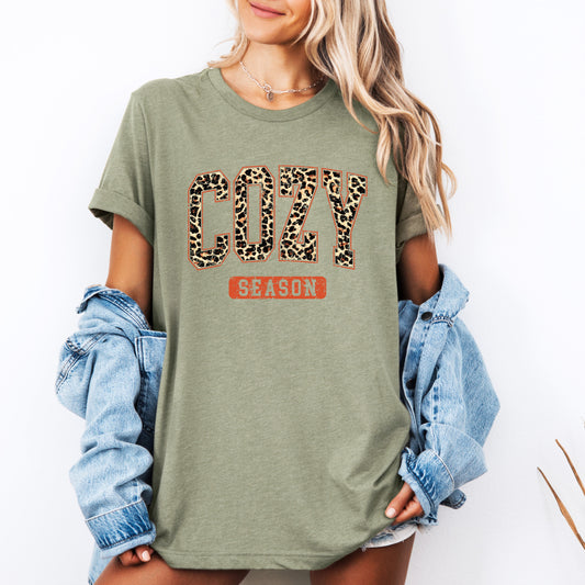 Cozy Season Leopard Print T-shirt Refinery Number One