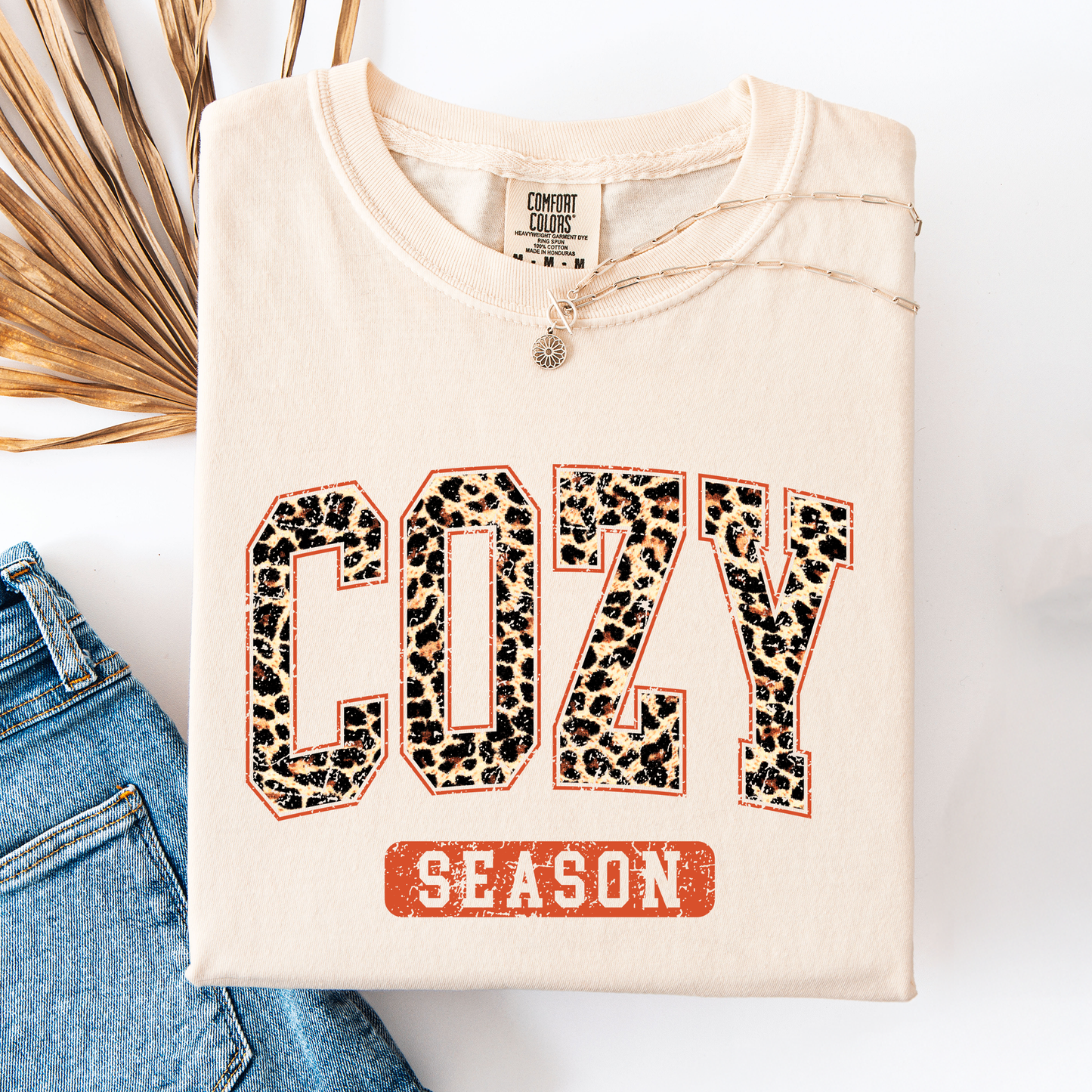 Cozy Season Leopard Print Comfort Colors T-Shirt Refinery Number One