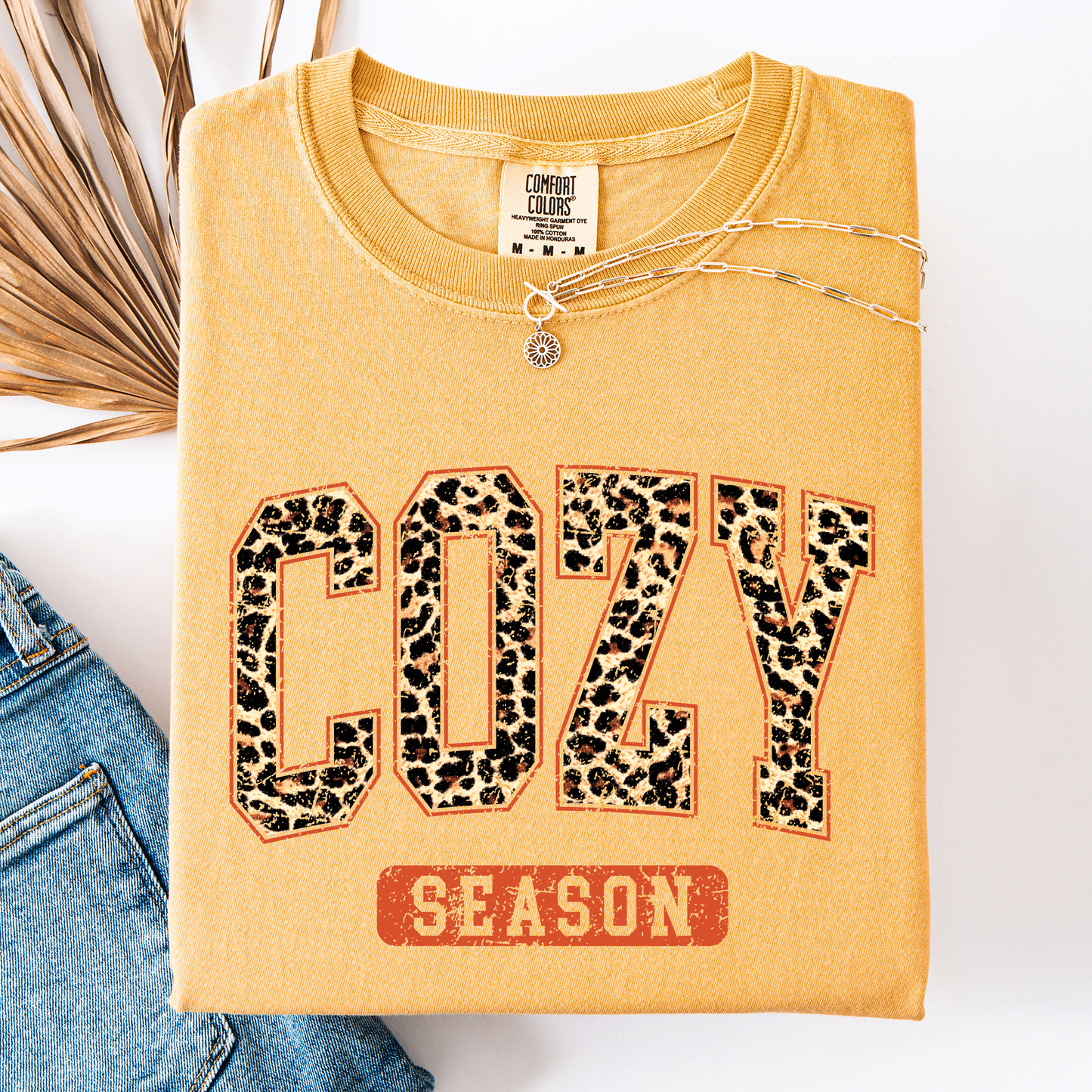 Cozy Season Leopard Print Comfort Colors T-Shirt Refinery Number One