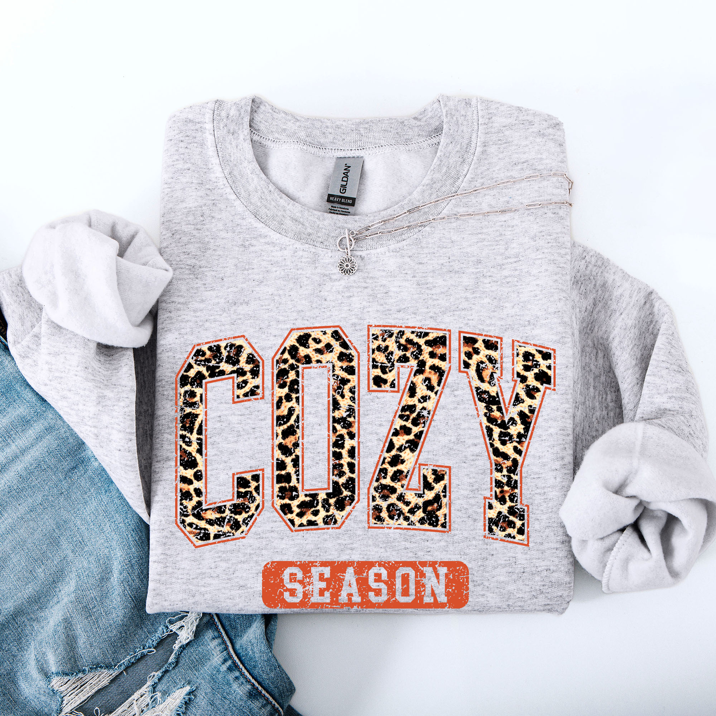Leopard Print Cozy Season Fall Sweatshirt Refinery Number One