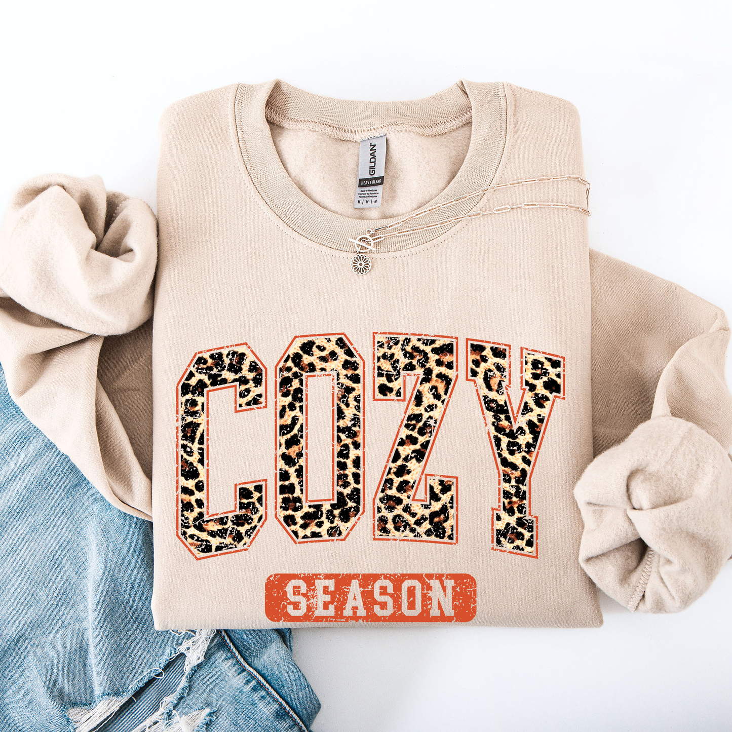 Leopard Print Cozy Season Fall Sweatshirt Refinery Number One