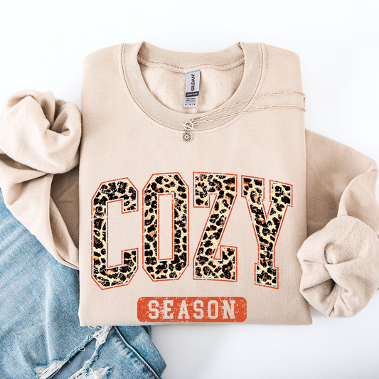 Leopard Print Cozy Season Fall Sweatshirt Refinery Number One