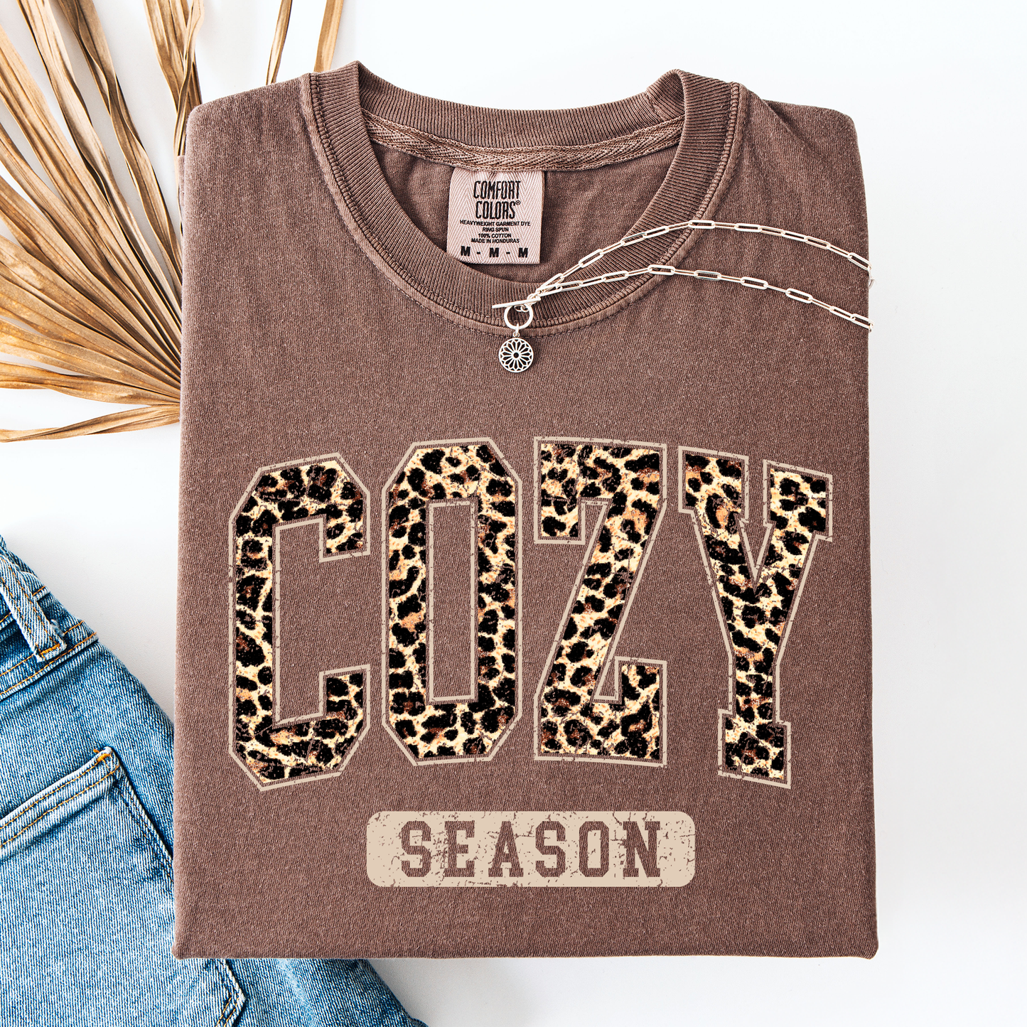 Cozy Season Leopard Print Comfort Colors T-Shirt Refinery Number One
