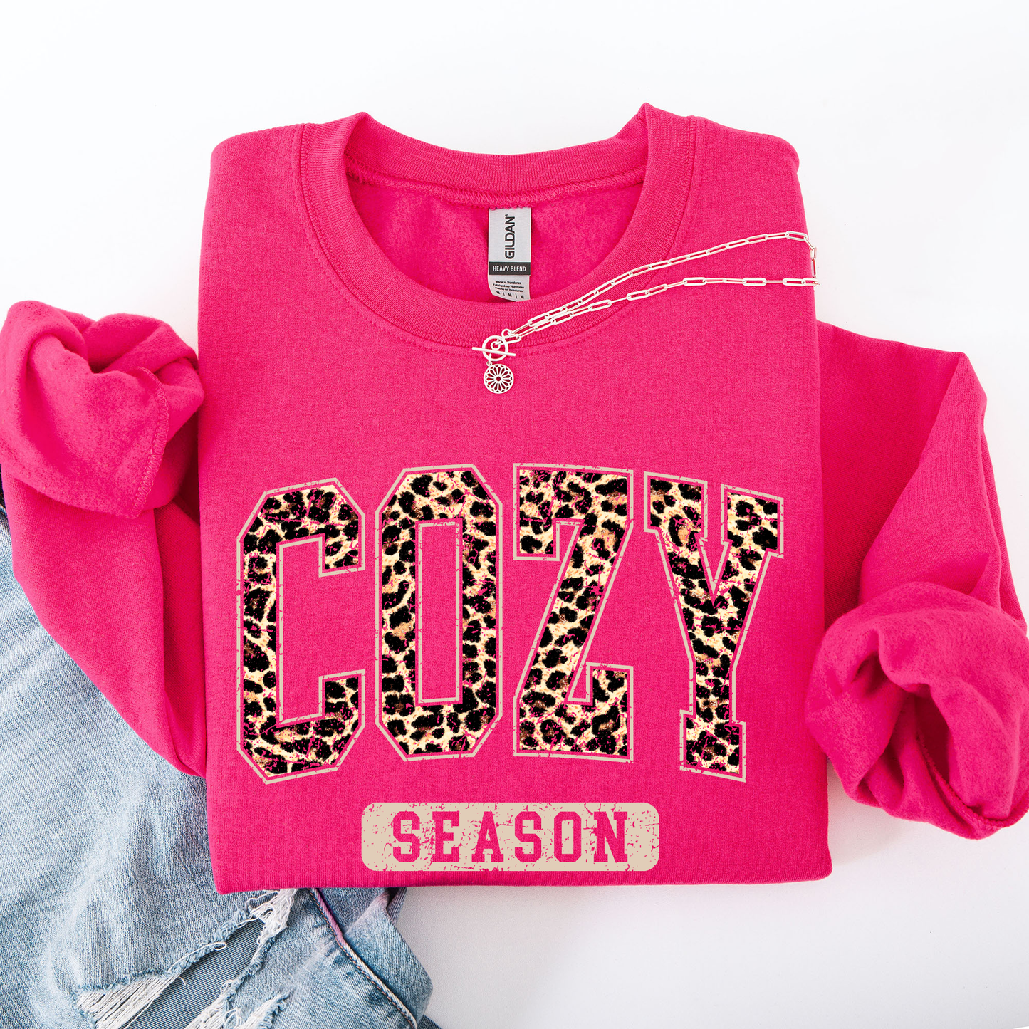 Leopard Print Cozy Season Fall Sweatshirt Refinery Number One