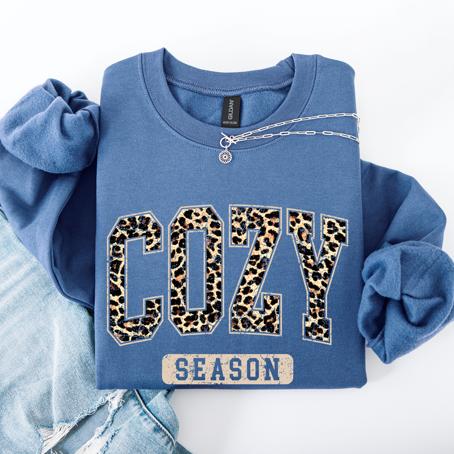 Leopard Print Cozy Season Fall Sweatshirt Refinery Number One