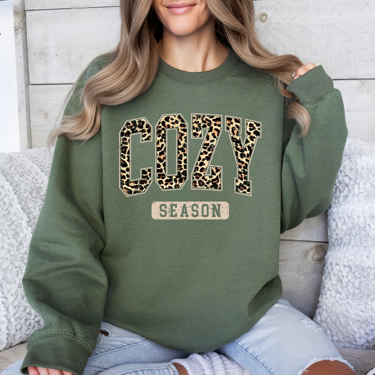 Leopard Print Cozy Season Fall Sweatshirt Refinery Number One