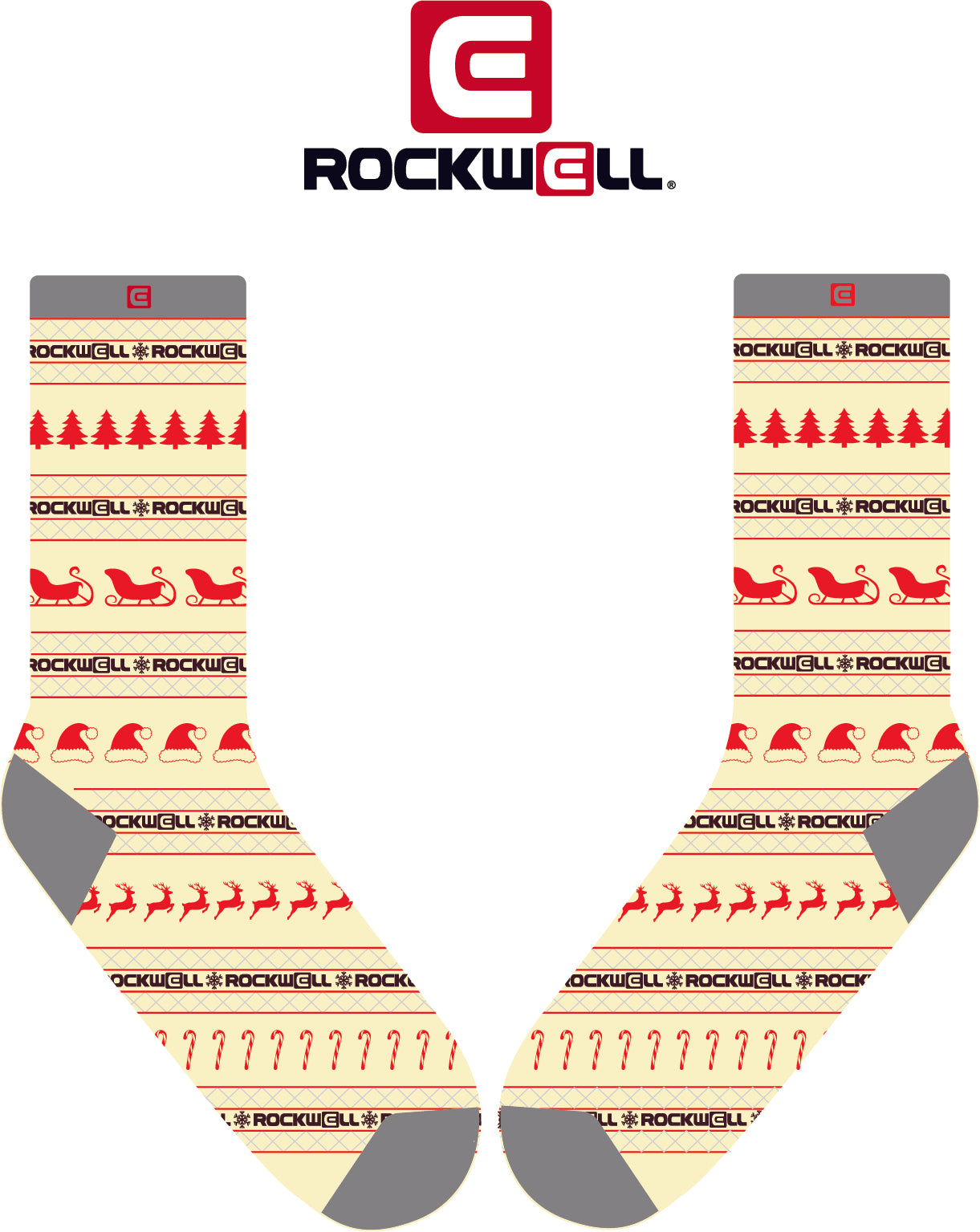 Crew Socks Ugly Sweater Print Crew Socks