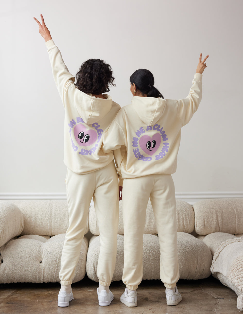 Clean Heart Ivory Unisex Hoodie Create in Me