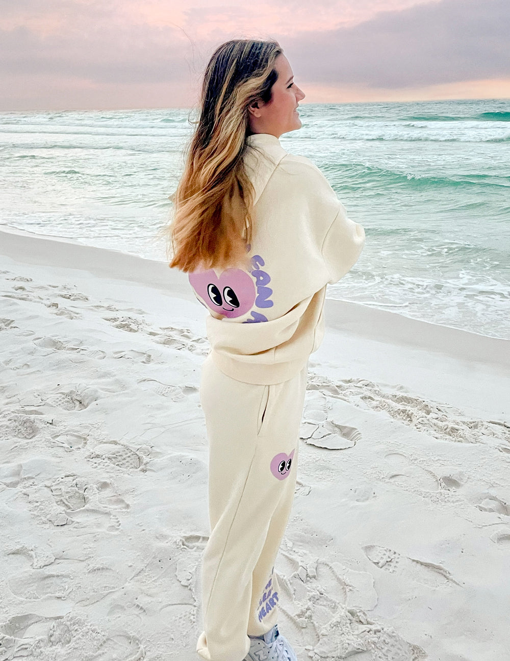 Clean Heart Ivory Unisex Hoodie Create in Me