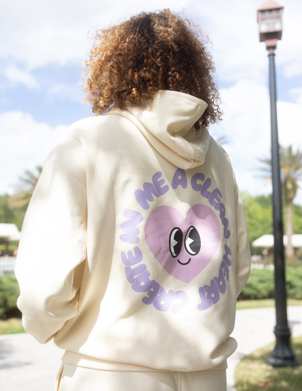 Clean Heart Ivory Unisex Hoodie Create in Me