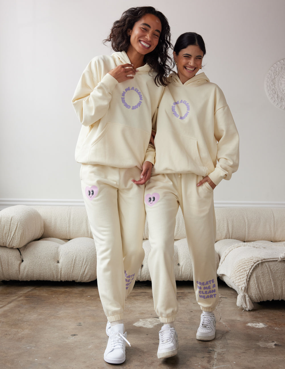 Create in Me a Clean Heart Ivory Unisex Sweatpant Elevated Faith