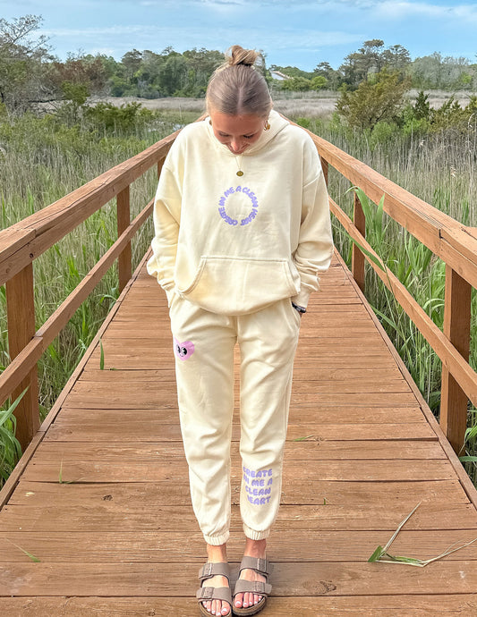 Create in Me a Clean Heart Ivory Unisex Sweatpant Elevated Faith