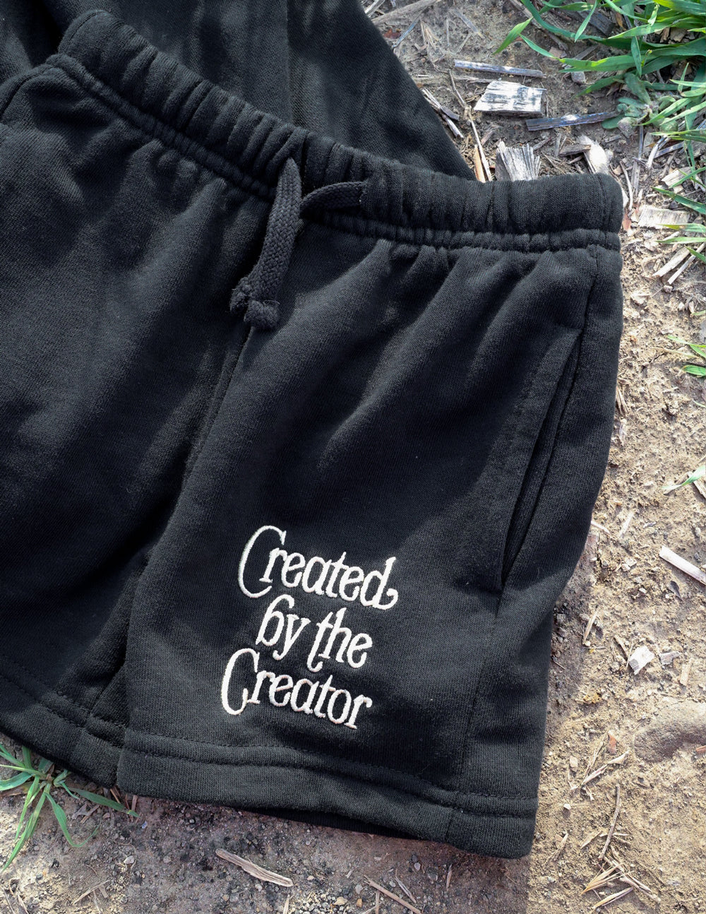 Kids Black Super Soft Oversized Shorts Created by the Creator