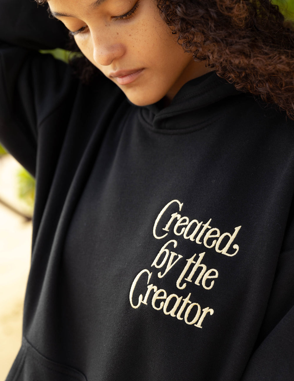 Created by the Creator Black Unisex Hoodie