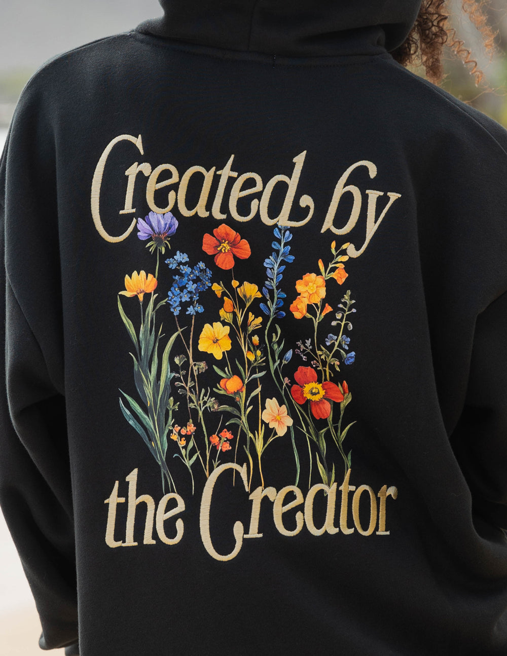Created by the Creator Black Unisex Hoodie