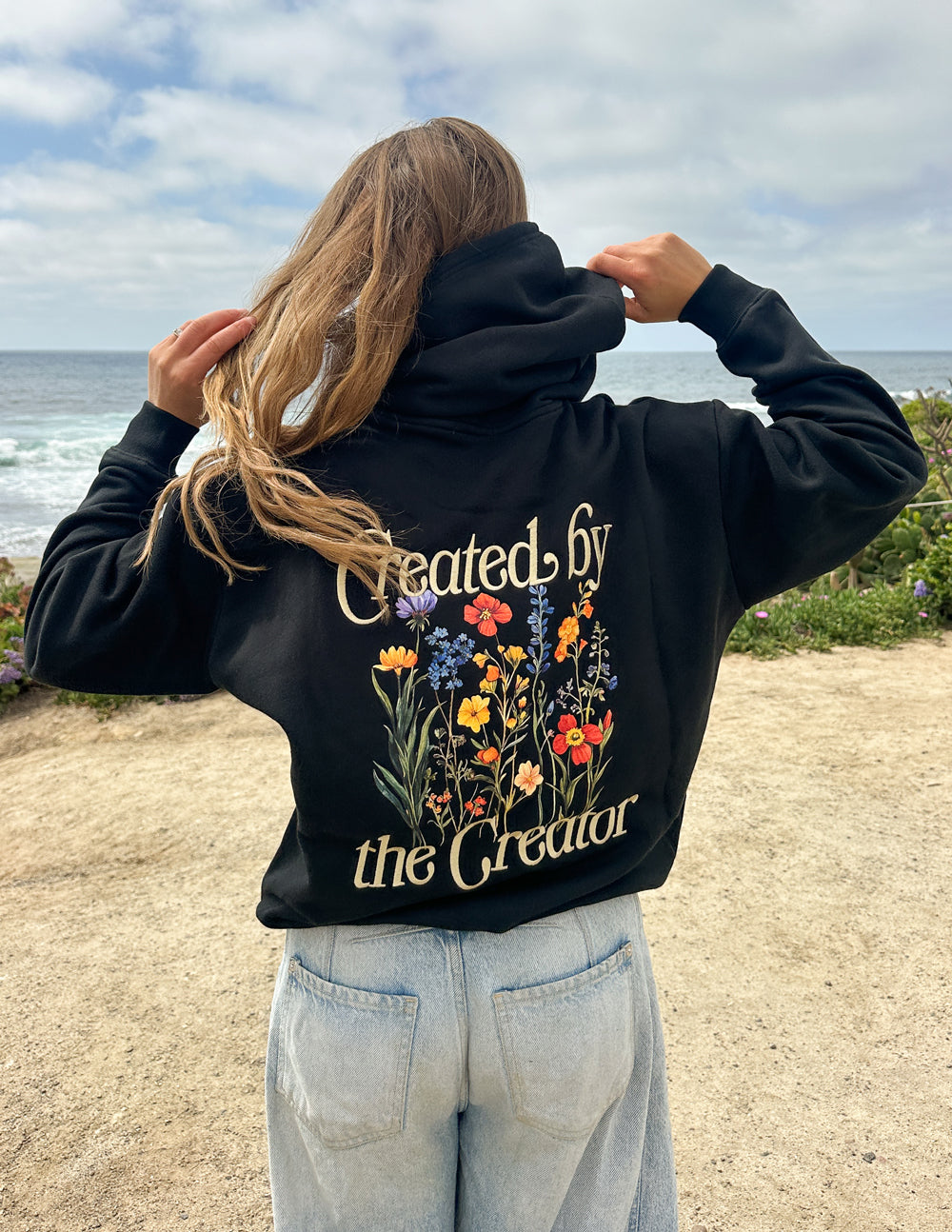Created by the Creator Black Unisex Hoodie