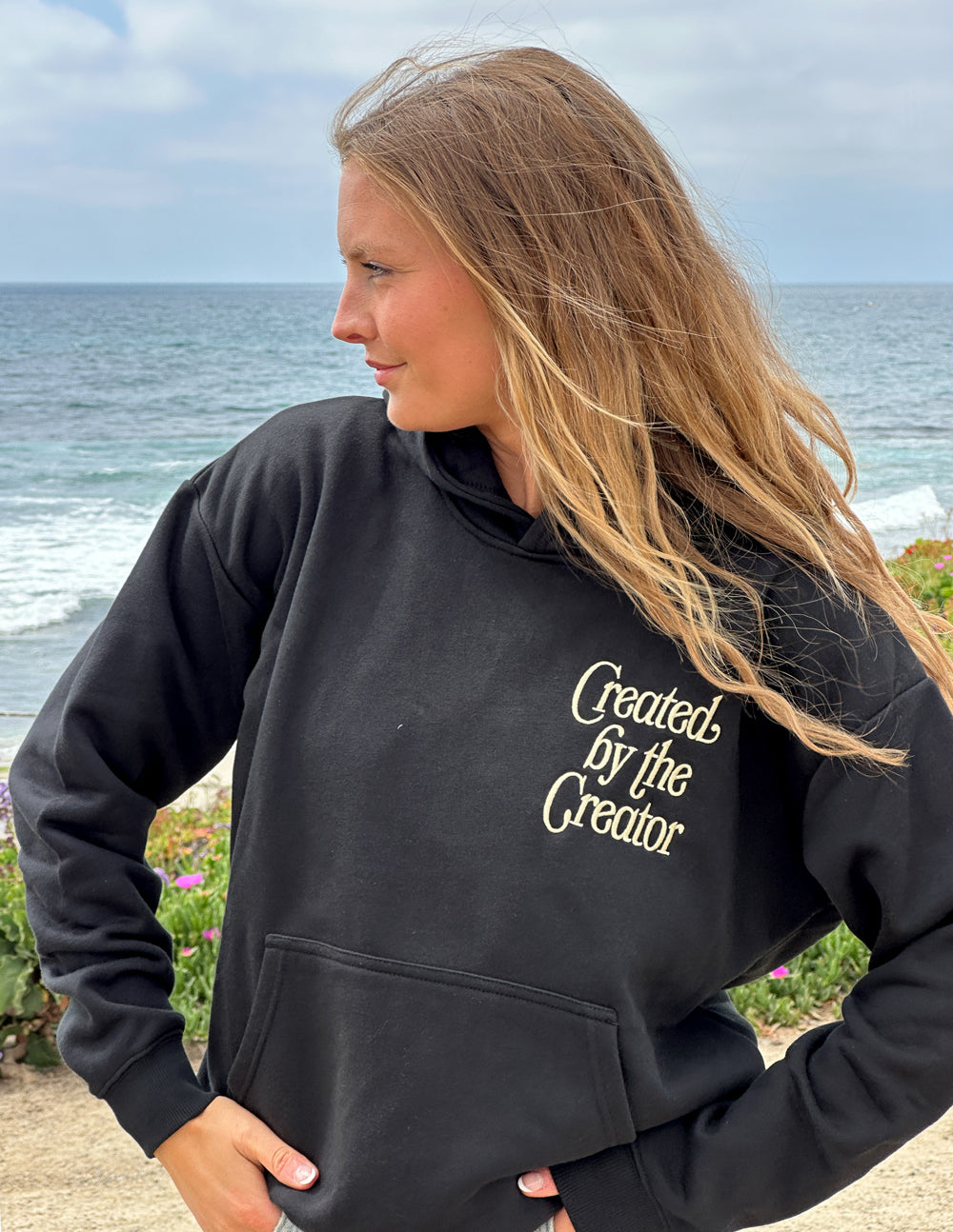 Created by the Creator Black Unisex Hoodie
