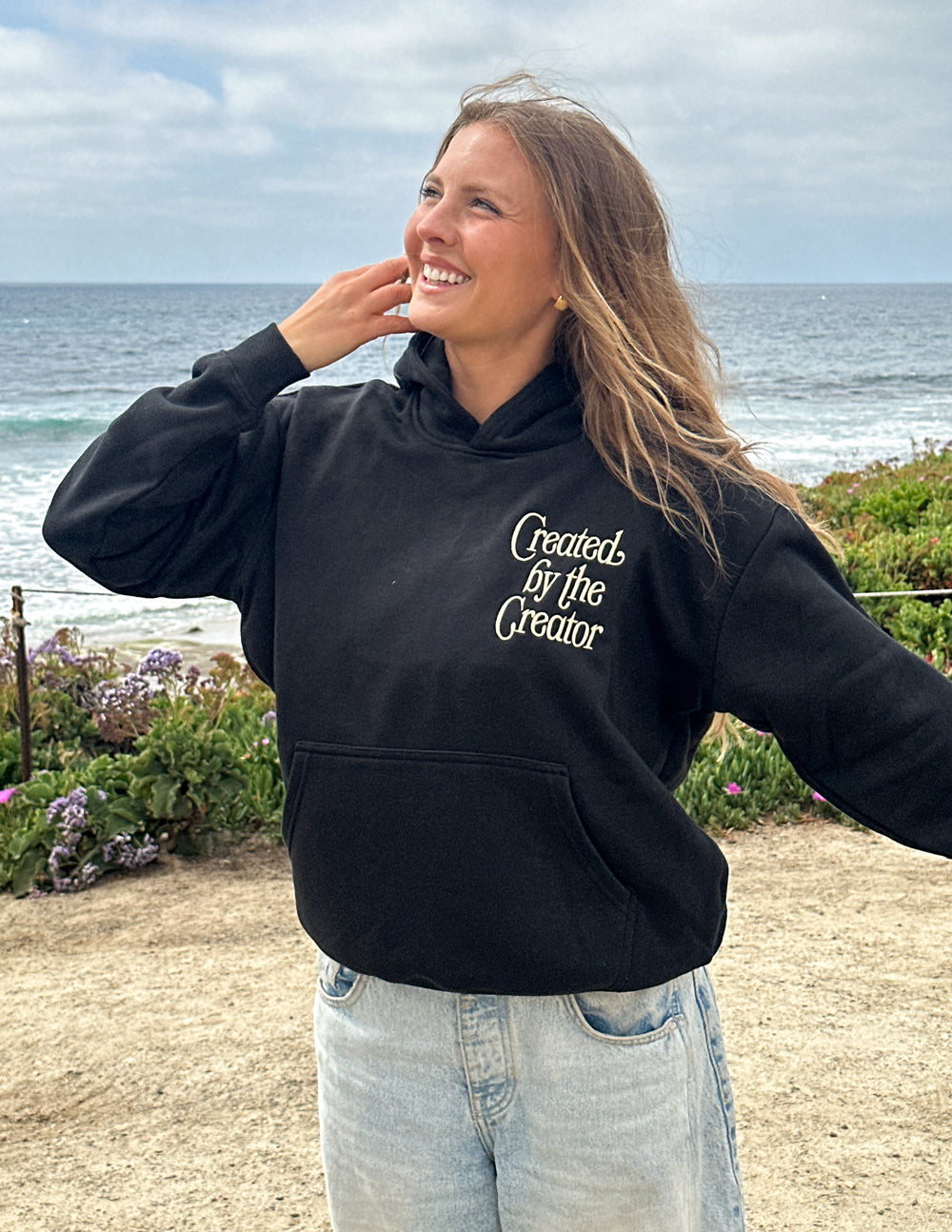 Created by the Creator Black Unisex Hoodie
