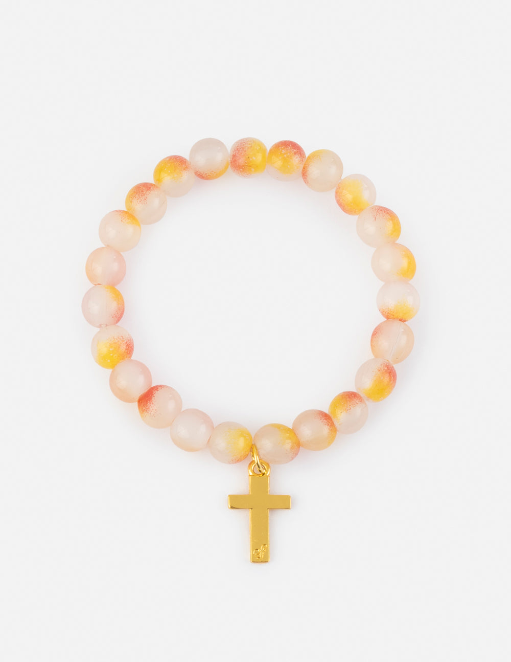 Cross Charm Natural Cotton Bracelet Elevated Faith